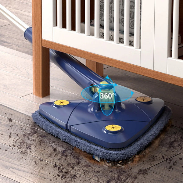 Esfregão Rodo Limpeza Triangulo Mop Giratorio 360° TriMop Azul