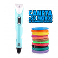 Caneta 3D Infantil Mágica com Filamentos Incluso
